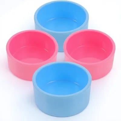 DEEPCRAFF 4-Pack Small Animal Feeding Bowls, Assorted Colors, Replaceable Chinchilla Food Dish for Household Pets