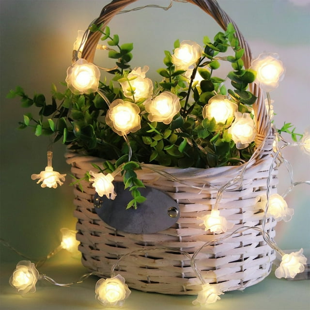 Meitianfacai Flower String Lights Decorative Lights Sakuras Lights 5ft 10 LED Battery Powered String Light Strips New Lights For Party Patio Garden Home