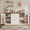 White, variant on Seetech 55'' Sideboard Buffet with Charging Station and Adjustable Shelves, Kitchen Storage Cabinet with 4 Doors, Farmhouse Coffee Bar for Dining Room, Black