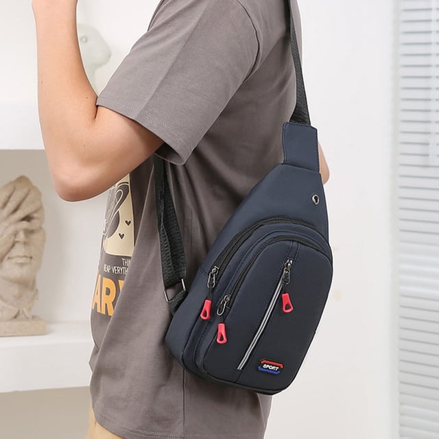 Riñonera impermeable de moda para hombre, gran capacidad, tejido grueso de alta densidad, multifuncional, portátil, para actividades al aire libre, tela Oxford 600D.,Wsvlmg