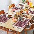 thumbnail image 2 of Tribal Boho Artistic Flax Placemats Set of 4, 12x18 Inch Rustic Vintage Style Classic Table Mats, Washable Earthy Ethnic Decor for Kitchen or Dining Display, 2 of 6
