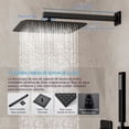 thumbnail image 3 of Regaderas para Baño Set - Dos funciones Duchas de Baño Modernas, Sistema de Ducha Inteligente Mezclador, Regadera Negro, Incluida Válvula Empotrada Kit, 3 of 7
