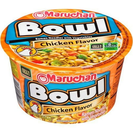 Maruchan Chicken Flavor Ramen Noodles with Vegetables, 3.31 oz Ready to Eat