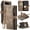 Brown, variant on CaseMe Case for Google Pixel 11 Pro XL Wallet Case for Women Men, Fashion Durable PU Leather Magnetic Flip Lanyard Strap Wristlet 10-Card Holder Zipper Wallet Phone Case,Black