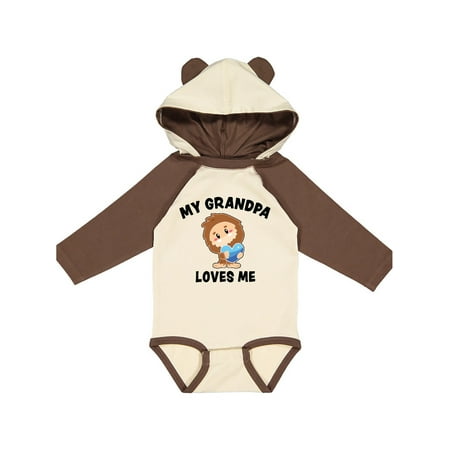

Inktastic Cute Bigfoot My Grandpa Loves Me Gift Baby Boy Long Sleeve Bodysuit