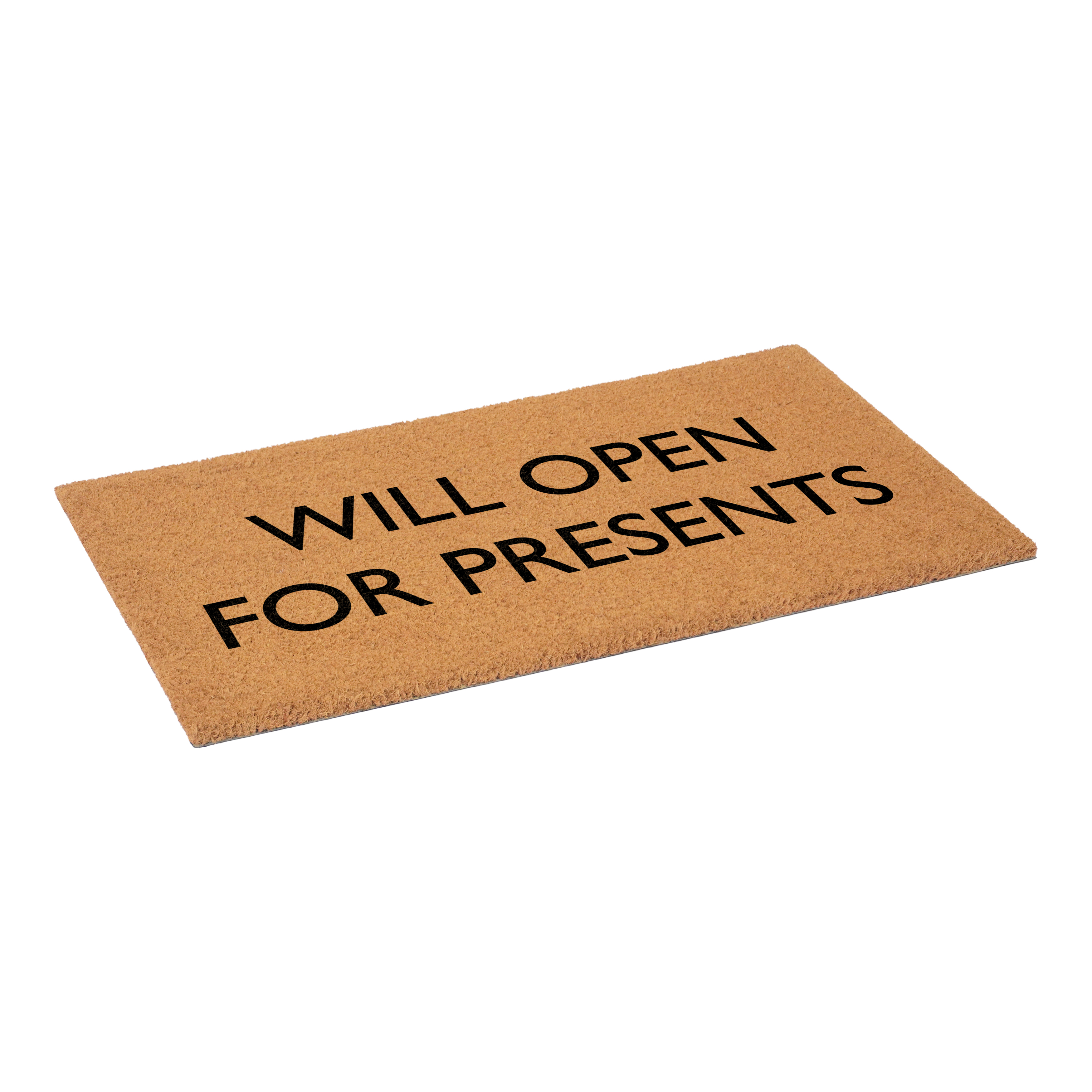 Will open for presents Doormat, 17" x 29"