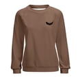 thumbnail image 3 of Gibobby Sudadera de mujer Mujer Manga Larga Ligero Sudadera Tops(Marrón,G), 3 of 4