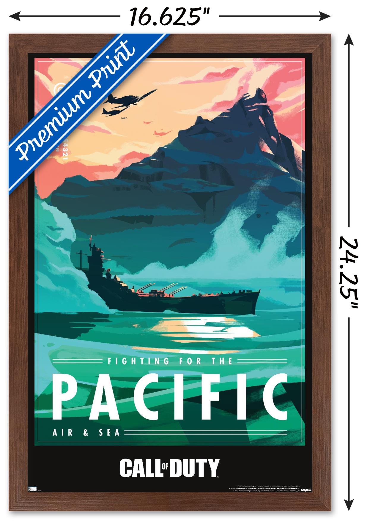 Call of Duty: Vanguard - Pacific Wall Poster, 14.725" x 22.375", Framed