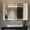 White(35.4x5.2x23.6inch), variant on Lighted Medicine Cabinet with Mirror&3 Doors,Bathroom Wall Mounted Bathroom Mirror with LED Lights&Storage Cabinet, 39.4" x 23.6"
