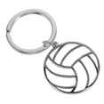 thumbnail image 4 of Llavero de voleibol de acero inoxidable, bolso, mochila, bolso, dijes, llaveros de pelota deportiva para regalos de fiesta de Navidad, recompensa de carnaval escolar, 4 of 7