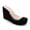 BLACK, variant on Women's Clear Strap Cork Wedge Sandals, Open Toe Platform Mules, Slip-On Summer Heels
