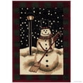 thumbnail image 3 of High Quality Woven Snowman with Square Design Border 3x5 Area Rug, 3 of 4