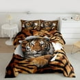 thumbnail image 2 of Homewish Wild Tiger Pattern Bedding Comforter Set,Jungle Wildlife Twin Comforter Sets,Black Brown Bedding Set For Boys,Ultra Soft Home Decor,2pcs, 2 of 8