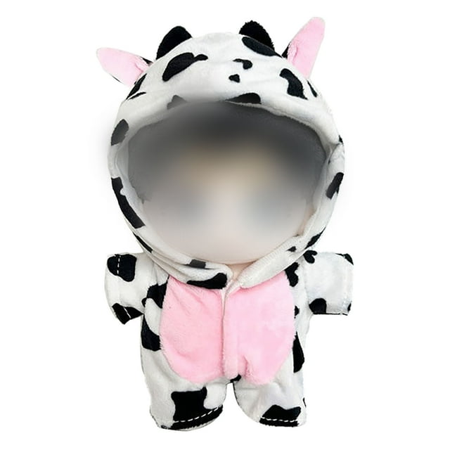 Conjunto De Ropa Para Muñecas De 20 Cm. 4 Adorables Conjuntos Con Motivos Animales Para Muñecas (Dinosaurio, Vaca, Conejo). Trajes Suaves Con Zapatos A Juego Para 8 Peluches, Excepto Muñecas.
