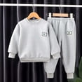 thumbnail image 2 of Boys Camo Clothes 2 Piece Graphic Printed Sweatshirt and Pants Outfit Fall Winter Clothing Set 6-12 Months 12-24 Months 2t 3t 4t 5t 6t Children Grey,10-11 Years, 2 of 4