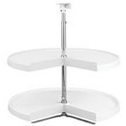 Plastic Pie-Cut Lazy Susans Dependently Rotating, Bulk Pack and Sets, Pie-Cut Shaped, 18" Diameter Almond Finish 1...