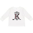 thumbnail image 3 of Inktastic Letter K Monogram Tribal Arrow Girls Long Sleeve Toddler T-Shirt, 3 of 5