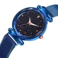 thumbnail image 1 of Reloj de pulsera magnético de aleación de cuarzo de moda para niños y niñas, reloj azul cielo estrellado informal, 1 of 6