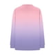 thumbnail image 4 of Heisall Womens Tops V-Neck Long Sleeve Loose Casual T-Shirts Gradient Color Fashion Blouse, 4 of 5