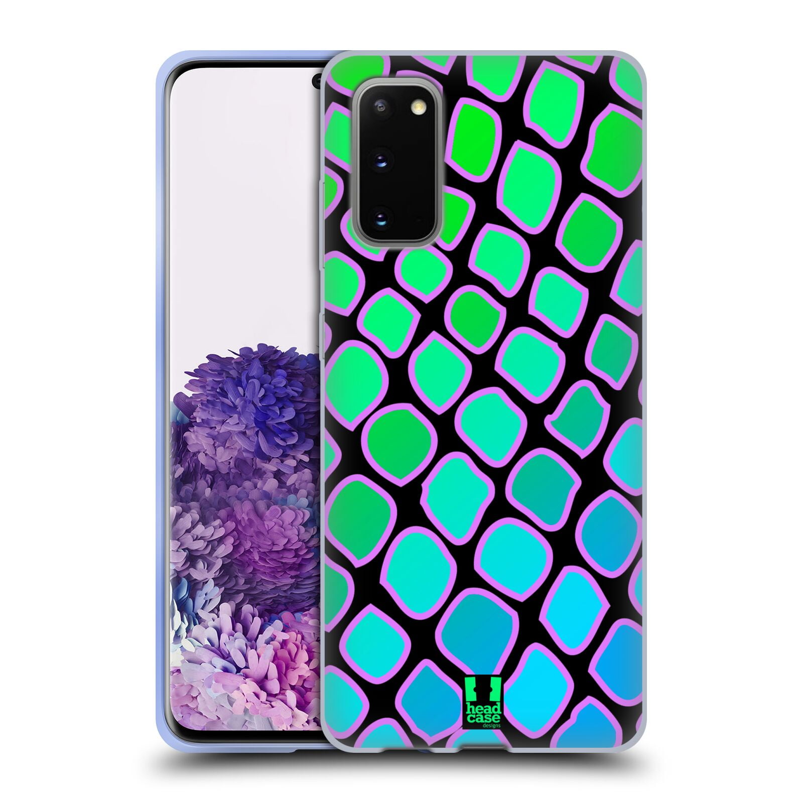 Head Case Designs Mad Prints Aqua Snake Soft Gel Case Compatible with Samsung Galaxy S20 / S20 5G