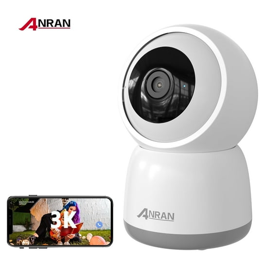 ANRAN 3K WiFi Indoor/Outdoor Security Camera, 360 PTZ Smart Security Camera for Home Baby Pet, PIR Night Vision, Motion Detection, Two-Way Audio, Compatible with Alexa