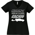 thumbnail image 3 of Inktastic Weekends Are for Racing Race Car Silhouette and Racing Flag Women's Plus Size V-Neck T-Shirt, 3 of 5