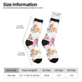 thumbnail image 2 of KLL Colorful Flowers Print Cool Socks Men's Women's Crew Socks Funny Crazy Novelty Stockings, 2 of 6