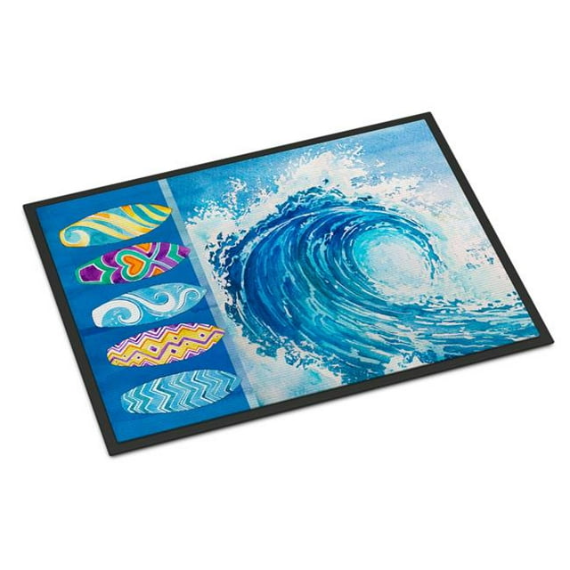 Carolines Treasures BB8528JMAT Planches de Surf et Tapis de Vagues Intérieur Ou Extérieur - 24 x 36 Po.