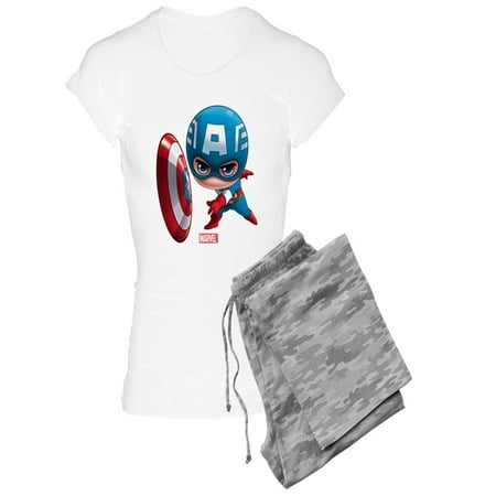 

CafePress - Chibi Captain America Styli - Women s Light Pajamas