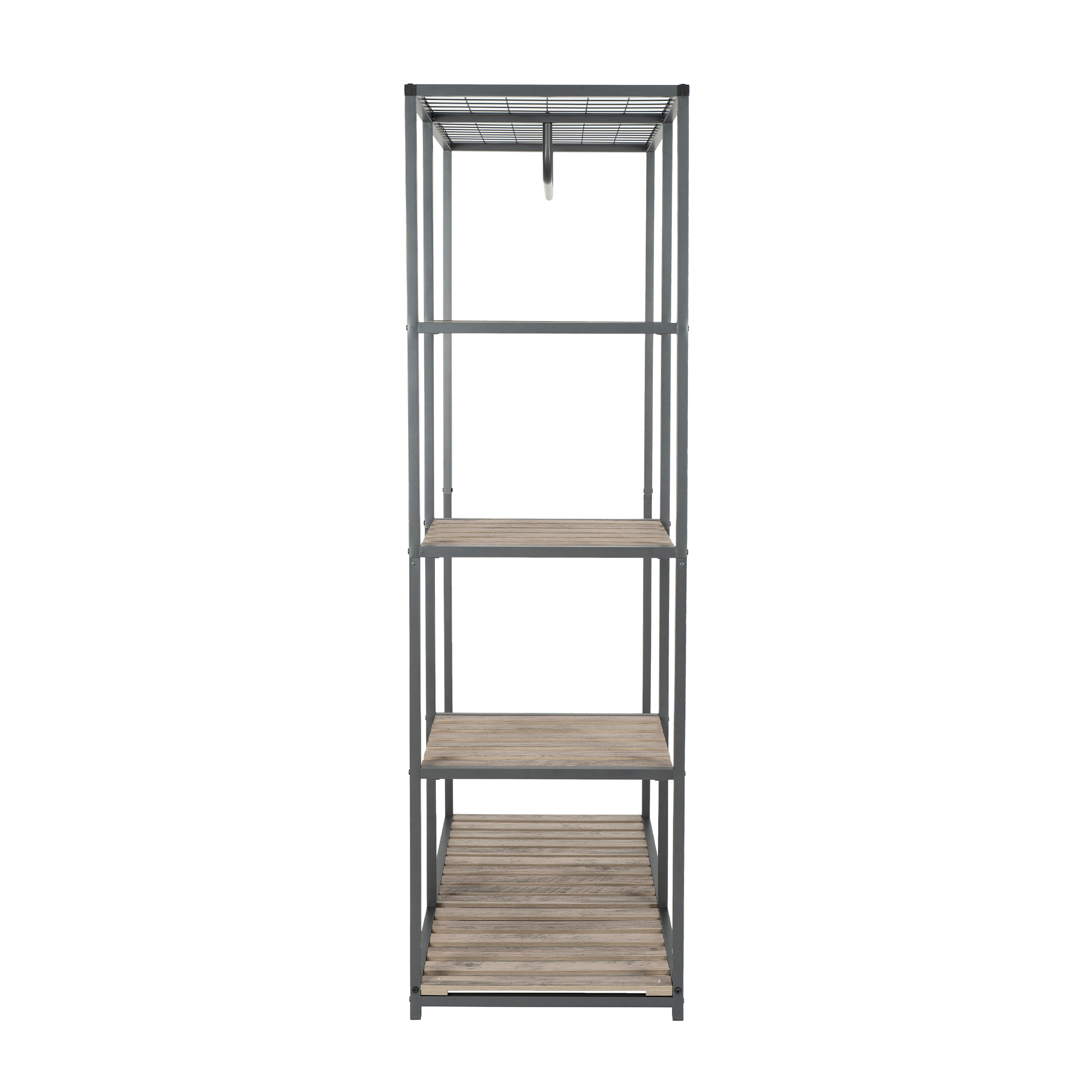 Better Homes & Gardens Farmhouse Gray Wood and Metal Garment Rack - image 5 of 7
