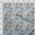 thumbnail image 3 of oneOone Polyester Spandex Light Blue Fabric Dot Quilting Supplies Print Sewing Fabric By The Yard 56 Inch Wide, 3 of 5