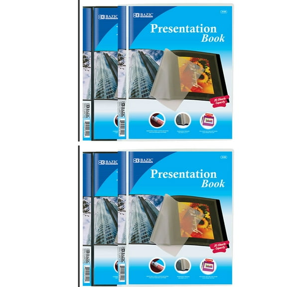 4 Pc Presentation Books Portfolio 10 Pockets Binder Document Folder Organizer