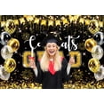 thumbnail image 5 of 7x5FT Congrats Grad Backdrop 2026 Graduation Party Decorations Black Gold Ballon Glitter Photography Background Class of 2026 School Party Supplies Vinyl, 5 of 7
