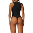 thumbnail image 4 of Women's Mock Turtle Neck Sleeveless Tank Tops Sleeveless Bodysuit Leotard Clothing, 4 of 7