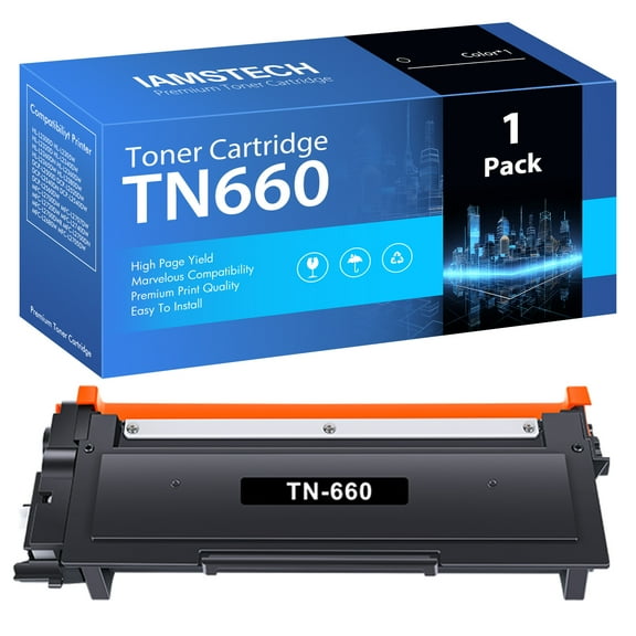 TN-660 TN660 Toner Cartridge Compatible for Brother TN660 TN-660 TN630 TN-630 MFC-L2700DW MFC-L2740DW HL-L2320D HL-L2340DW HL-L2380DW DCP-L2540DW Printer (Black, 1-Pack)