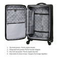 thumbnail image 5 of iFLY Softside Fibertech Lugagge, 24" Checked Luggage, Black, 5 of 7