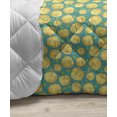 thumbnail image 3 of Floral Down Alternative Comforter, Flower Budding Branches Leaves Earth Tones Calm Spring Illustration, Microfiber Quilt for All Season, 5 Sizes, Orange and Pale Sky Blue, by Ambesonne, 3 of 3