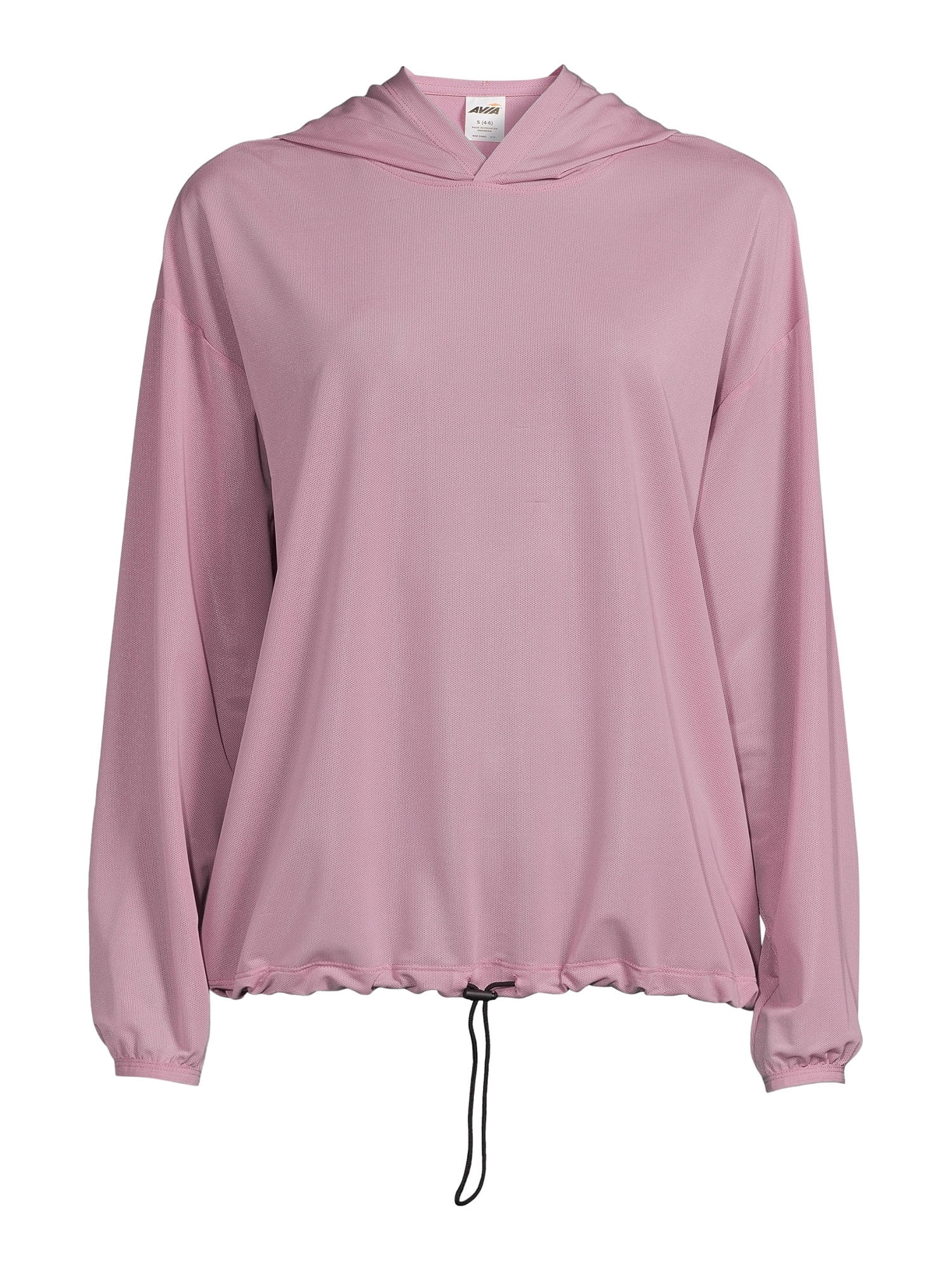 Avia Women's Athleisure Long Sleeves Mesh Hooded Pullover