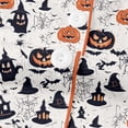 thumbnail image 5 of Bobifish Toddler Girls Halloween Print Sleepwear Sets Short Sleeve Collared Button Down Top&Shorts Nightwear Kids Girls Sets, 5 of 9