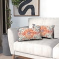 thumbnail image 6 of Orange Blue Ethnic Boho Lumbar Pillow Covers 12X20 Inch Bohemian Carpet Vintage Rust Coral Floral Rectangular Couch Pillow Cases with Zipper Set of 2 Home Decor for Room Bedroom Bed Cushion Outdoor, 6 of 6