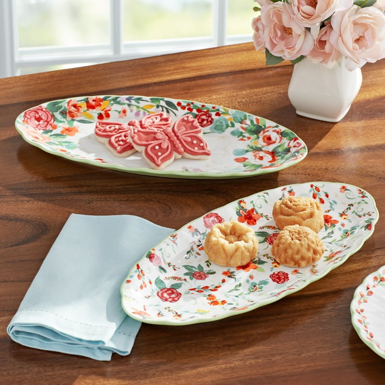 The Pioneer Woman Painted Meadow 2-Piece Ceramic Serving Platter