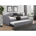 thumbnail image 2 of Home Design Clanton Twin Daybed with Pull-Out Trundle, Polyester Upholstery, Nailhead Trim, French Country Design, Stylish and Practical for Living Room or Guest Room, Light Gray, 2 of 6
