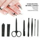 thumbnail image 4 of Juego De Herramientas De Manicura De Acero Inoxidable, 8 Uds., Cortauñas, Lima De Uñas, Kit De Agujas Para Eliminación De Espinillas Con Bolsa De Viaje Para Uñas, 4 of 7