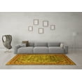 thumbnail image 3 of Ahgly Company Machine Washable Indoor Rectangle Oriental Yellow Industrial Area Rugs, 2' x 3', 3 of 4