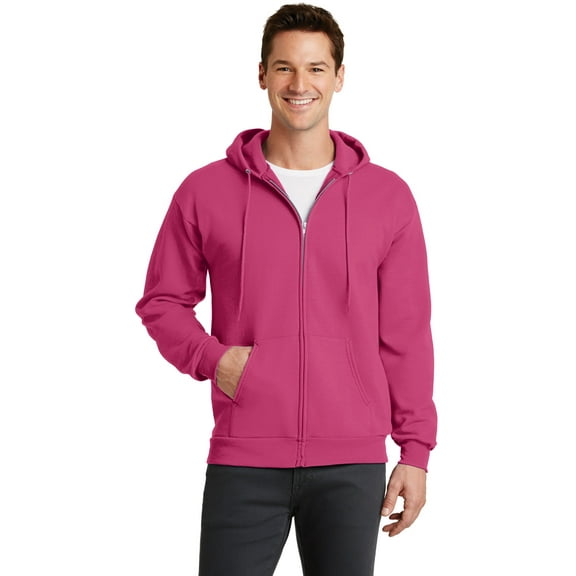 Port & Company PC78ZH Core Fleece Full-Zip Hooded Sweatshirt, Mens Hoodies and Sweatshirts