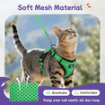 thumbnail image 3 of Pigo Cat Harness and Leash for Walking, Escape Proof Soft Adjustable Vest Harnesses for Cats, Easy Control Breathable Reflective Strips Jacket, Grass Green, 3 of 8