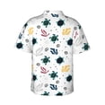 thumbnail image 3 of Haiem Turtles And Corals Printed Hawaiian Shirt for Men - Men’s Casual Beach Summer Shirts - Stretch Fabric with Modern Fit-3X-Large, 3 of 9
