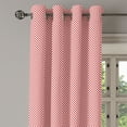 thumbnail image 2 of Ambesonne Checkered Grommet Curtain, Retro Red Squares, 50" x 120", Dark Coral Pale Pink, 2 of 6