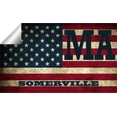thumbnail image 2 of Somerville MA Massachusetts Middlesex County Vintage US Flag Decal Bumper Sticker 3M Vinyl 3" x 5", 2 of 3