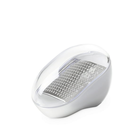 Omada Unique Small Cheese Grater: With Storage Container and Domed Lid ? Acrylic Casing with Stainless Steel Grater ? Dishwasher Safe and BPA Free